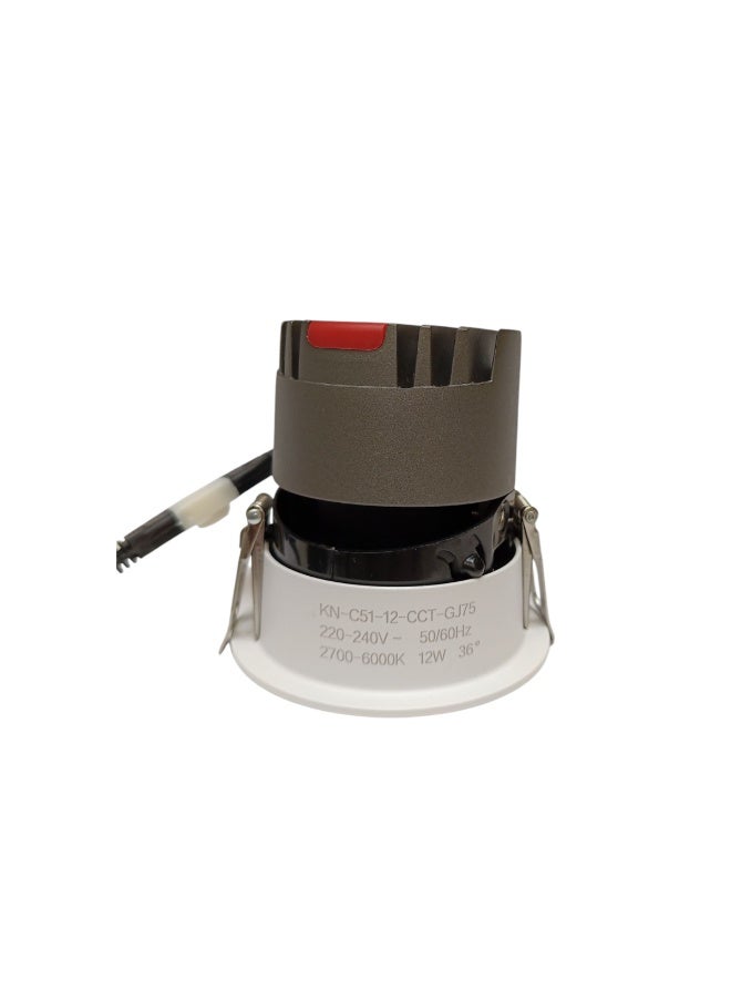 AL SALHIYA LIGHTING Three Colors Changeable Recessed Spotlight 12W (3000K) (4000K) (6500K) - Image 2